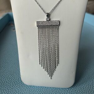 Touchdown Crystal by Swarovski fringe pendant necklace.